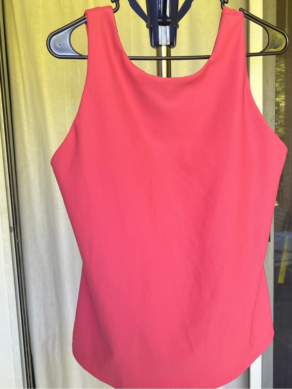 32 Degrees Coral Pink Ribbed Scoop Neck Tank